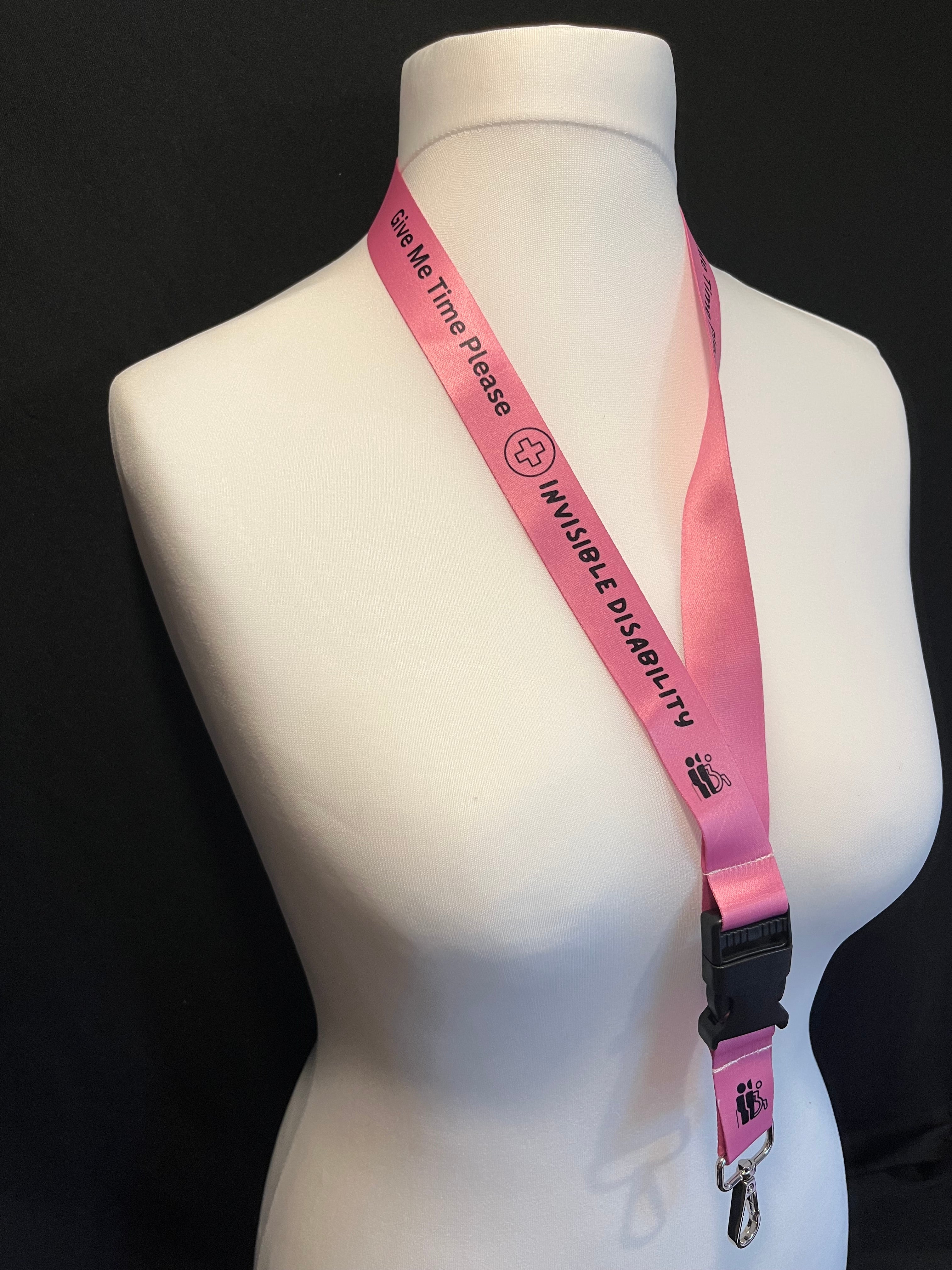 Pink Invisible Disability Lanyard | Child | Adult
