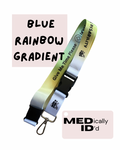 Blue Rainbow Gradient Invisible Disability Lanyard | Child | Adult