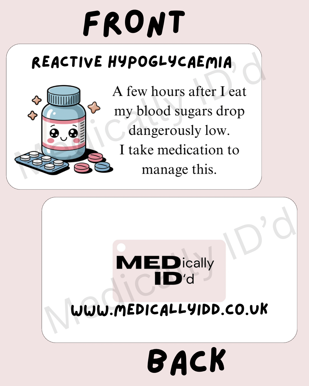I have Reactive Hypoglycaemia (Medicated)