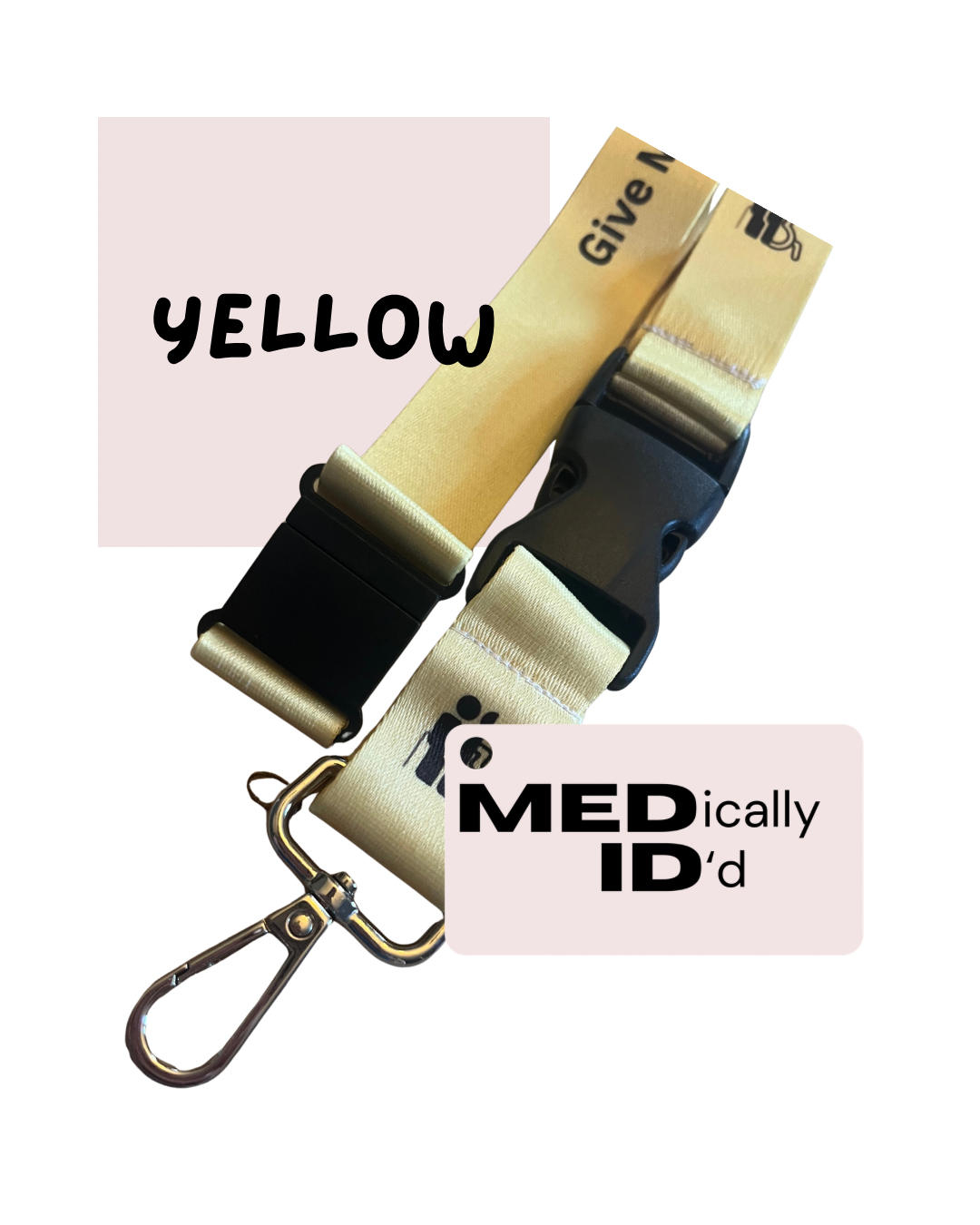 Yellow Invisible Disability Lanyard | Child | Adult