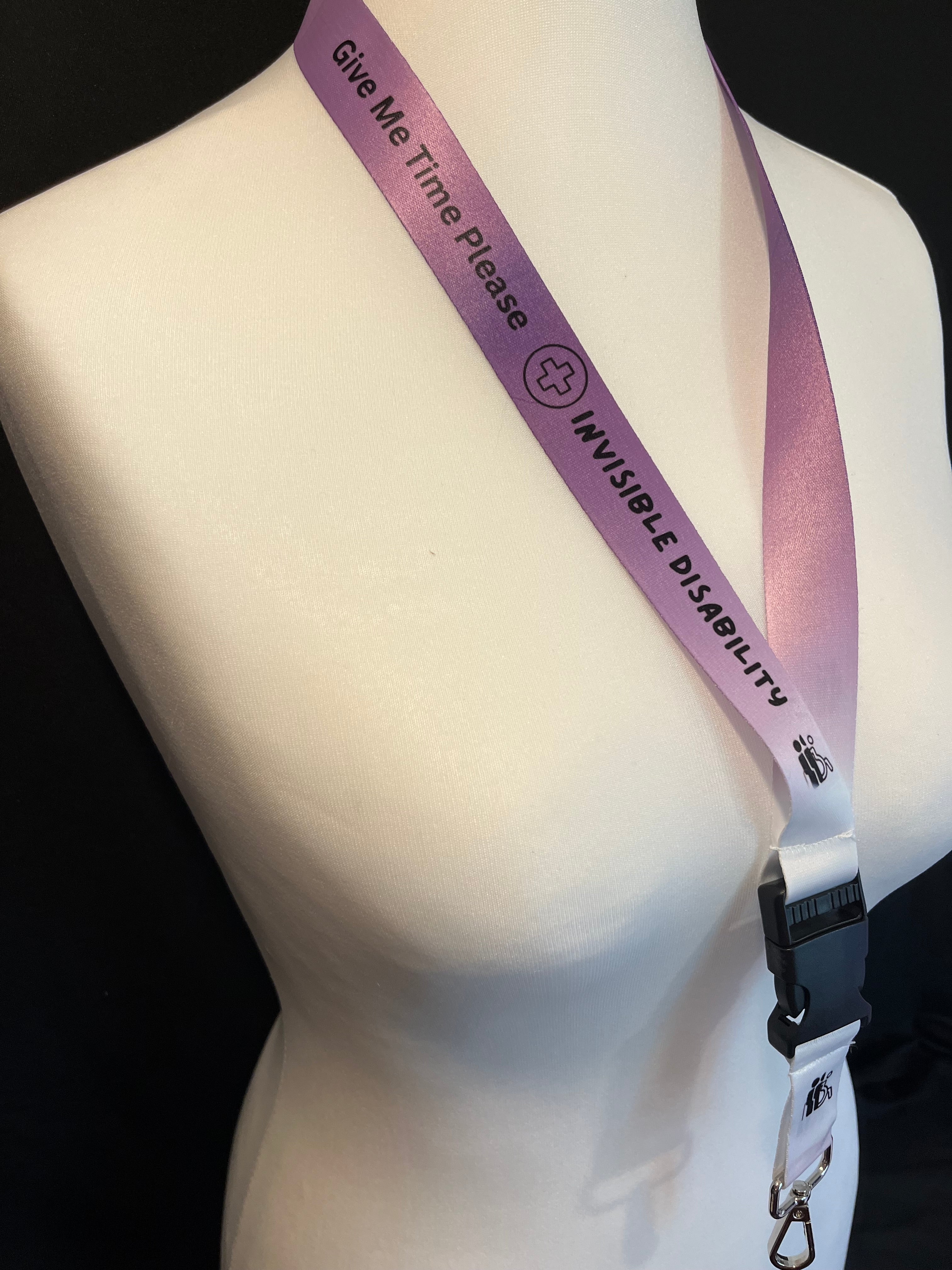 Purple Gradient Invisible Disability Lanyard | Child | Adult