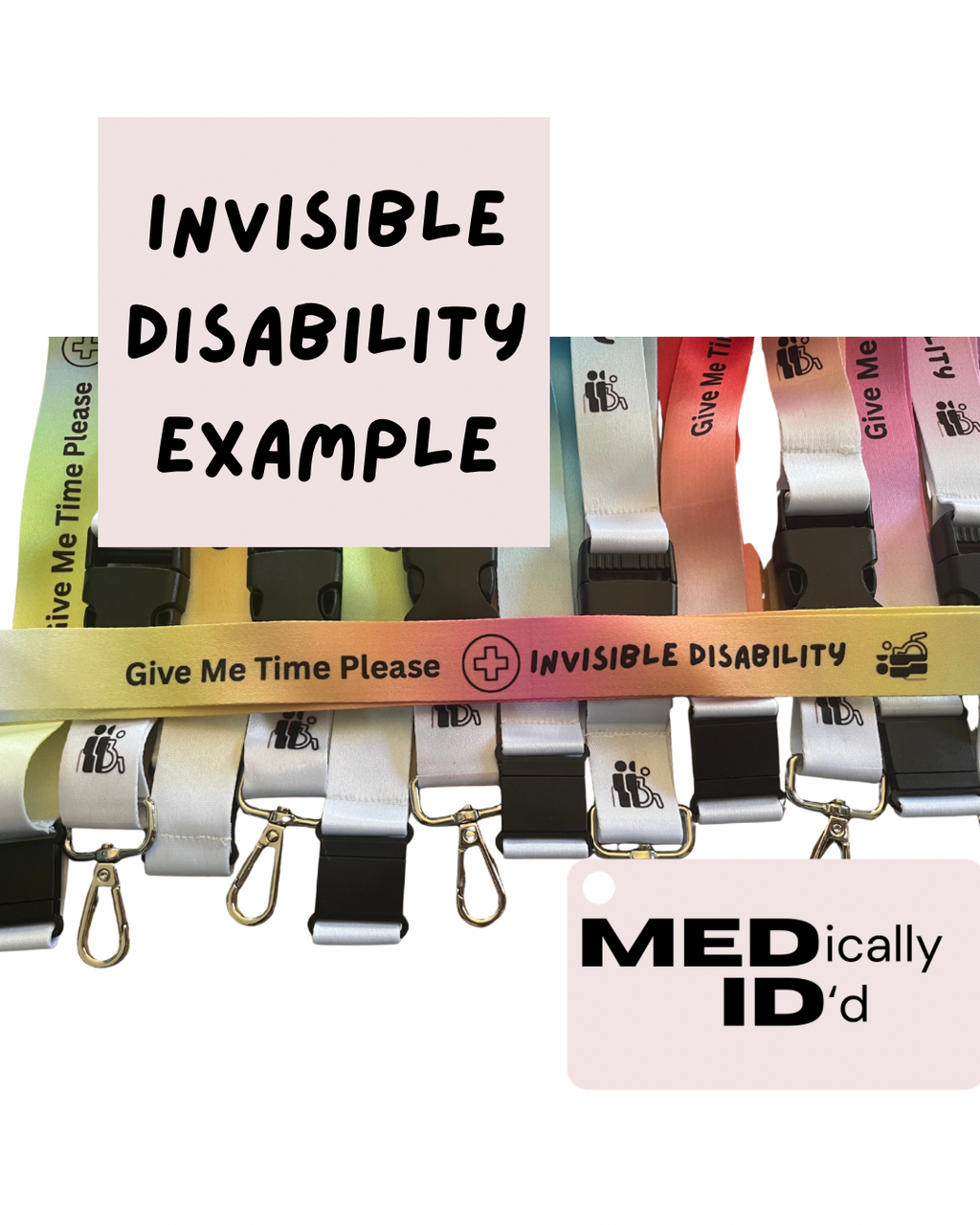 Blue Gradient Invisible Disability Lanyard | Child | Adult