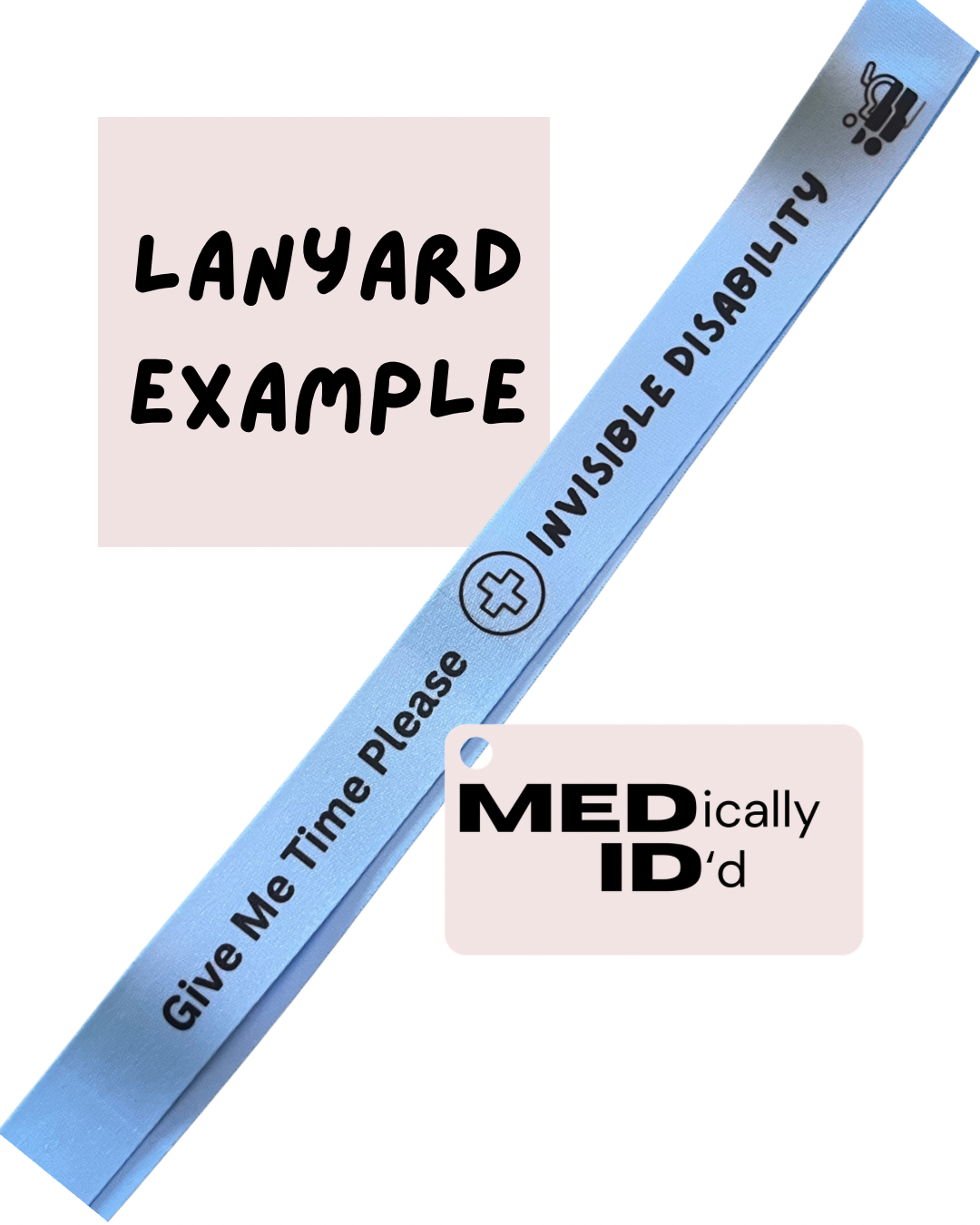 Blue Invisible Disability Lanyard | Child | Adult