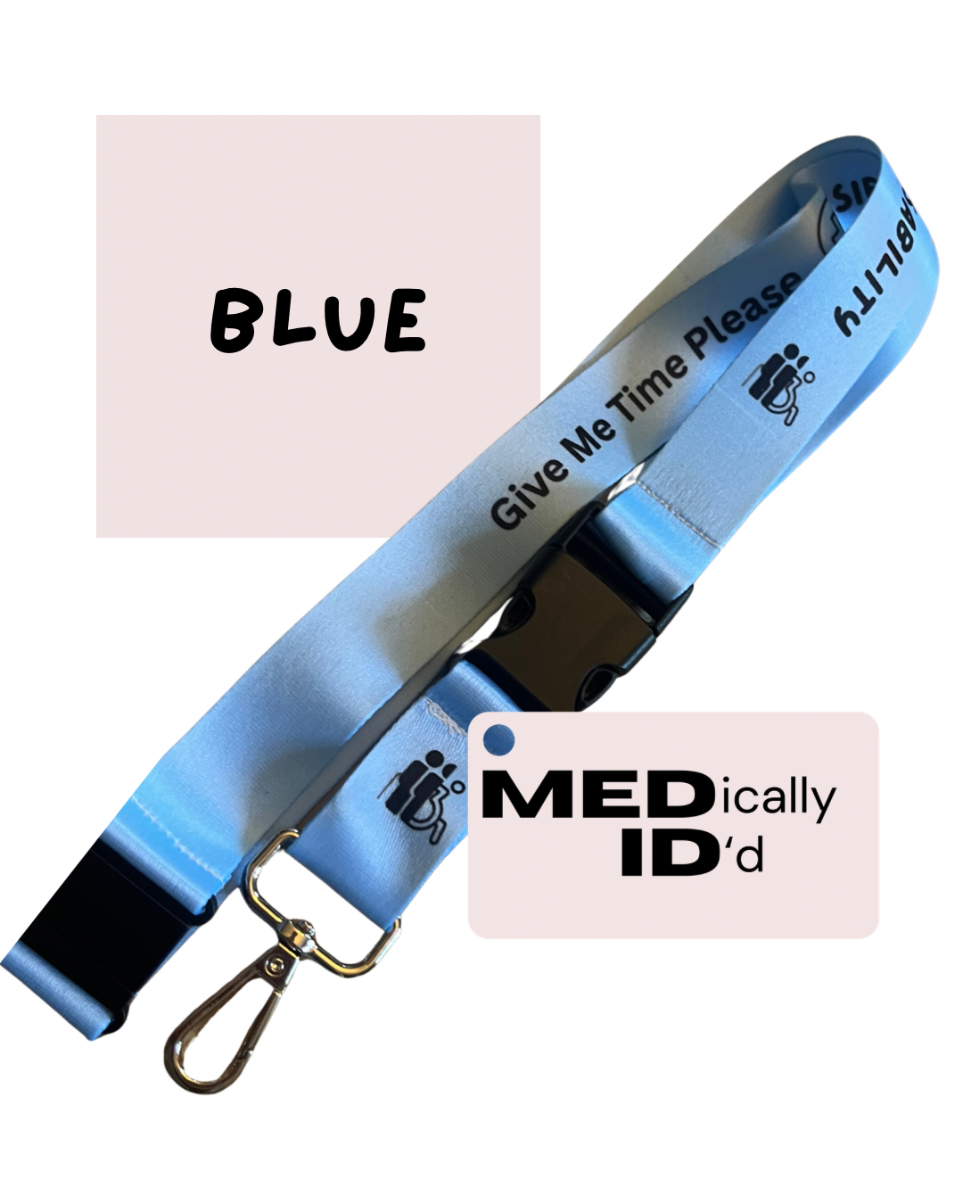 Blue Invisible Disability Lanyard | Child | Adult