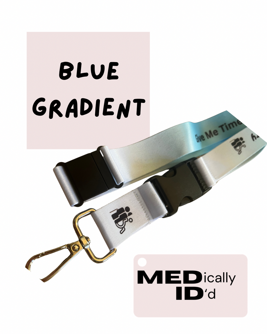 Blue Gradient Invisible Disability Lanyard | Child | Adult