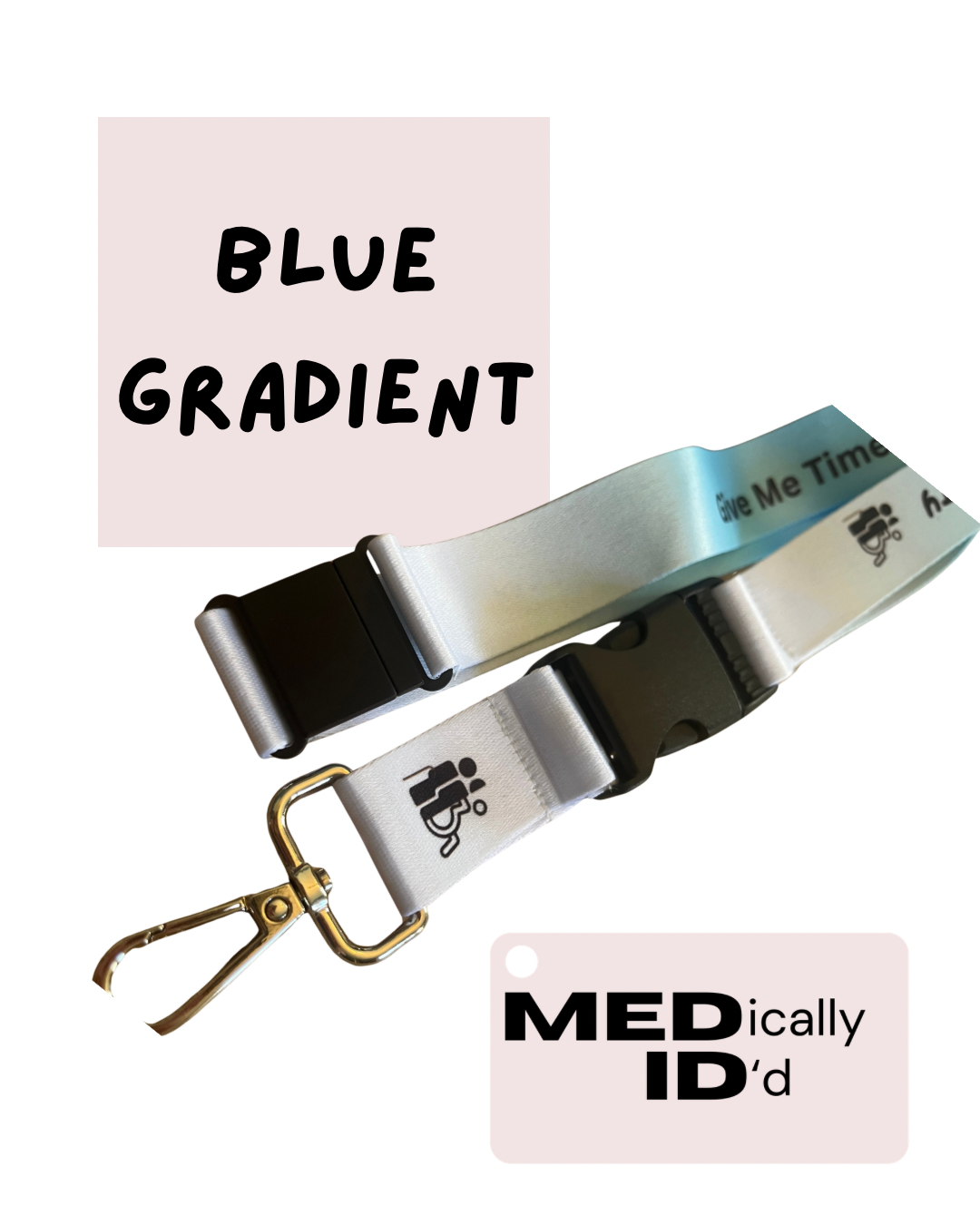 Blue Gradient Invisible Disability Lanyard | Child | Adult