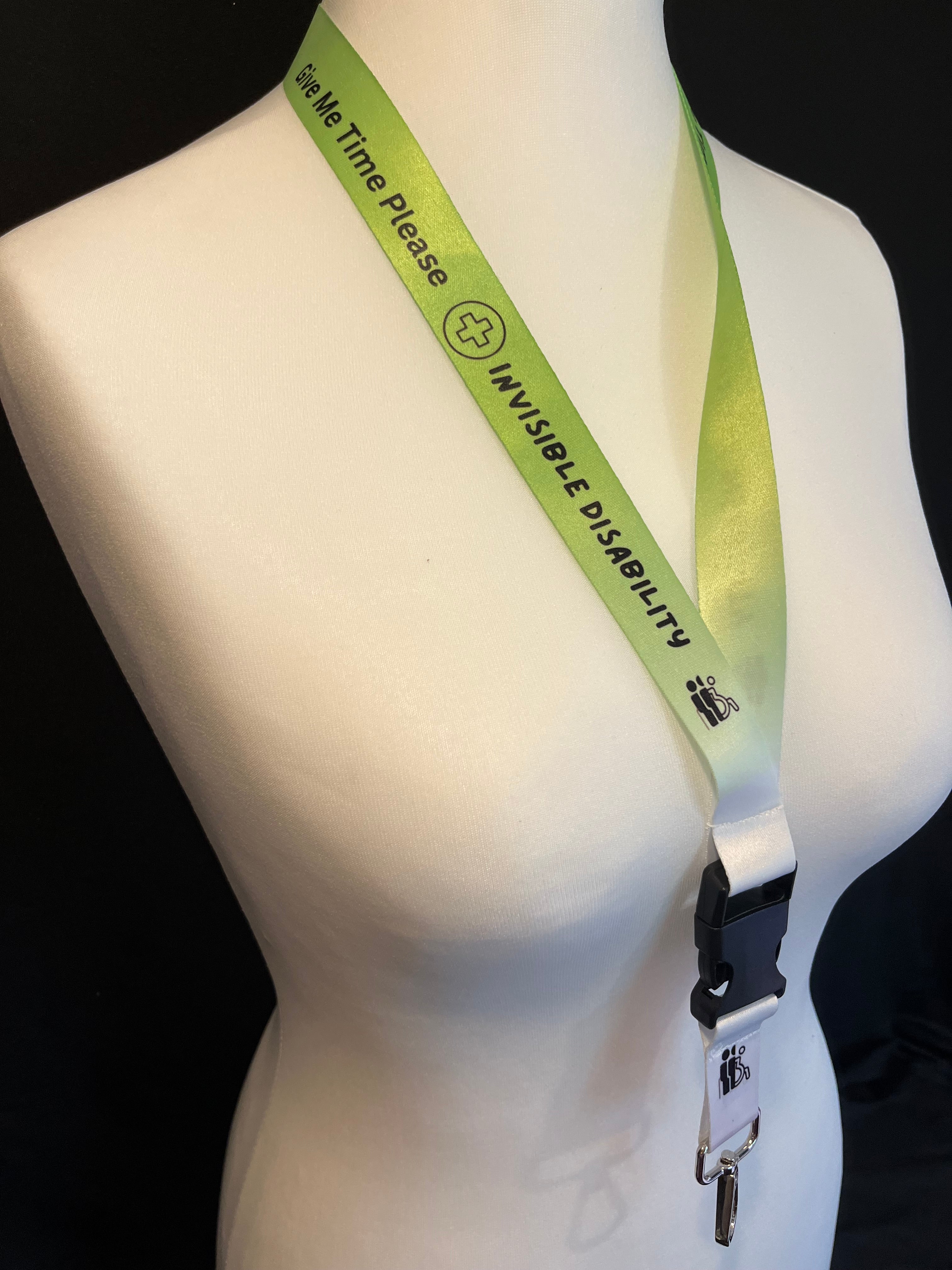 Green Gradient Invisible Disability Lanyard | Child | Adult