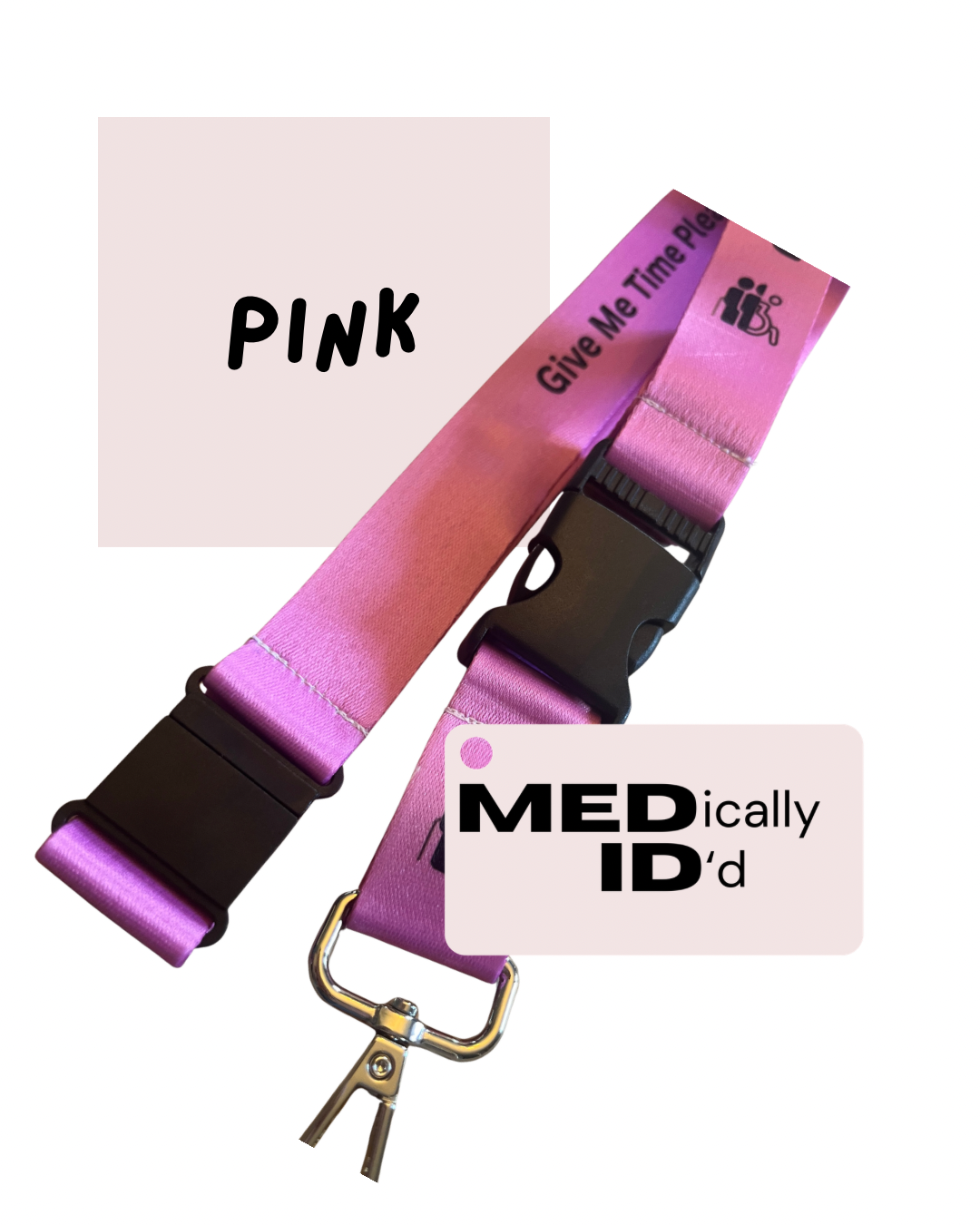 Pink Invisible Disability Lanyard | Child | Adult