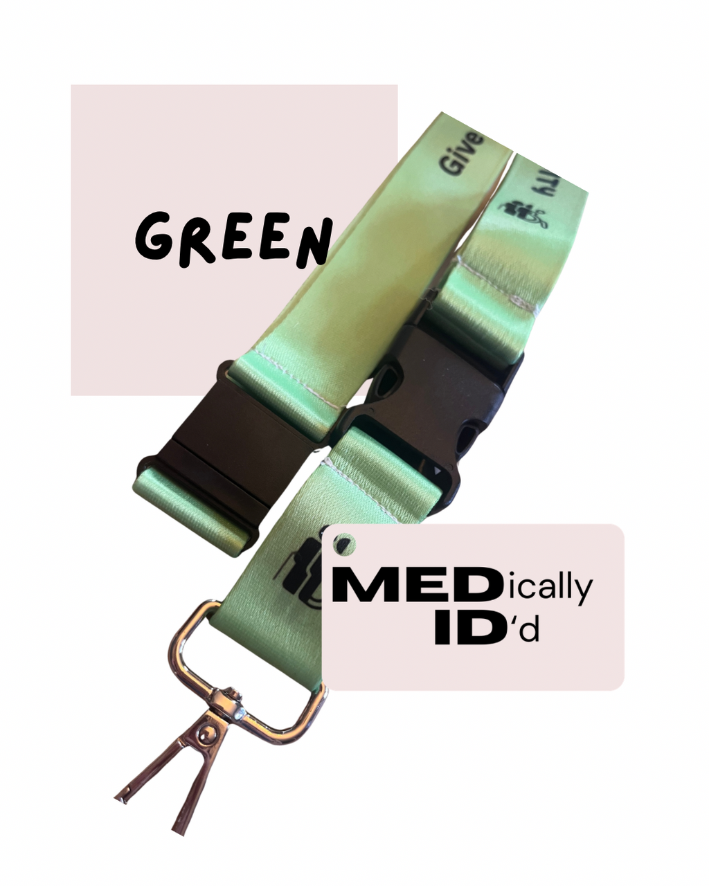 Green Invisible Disability Lanyard | Child | Adult
